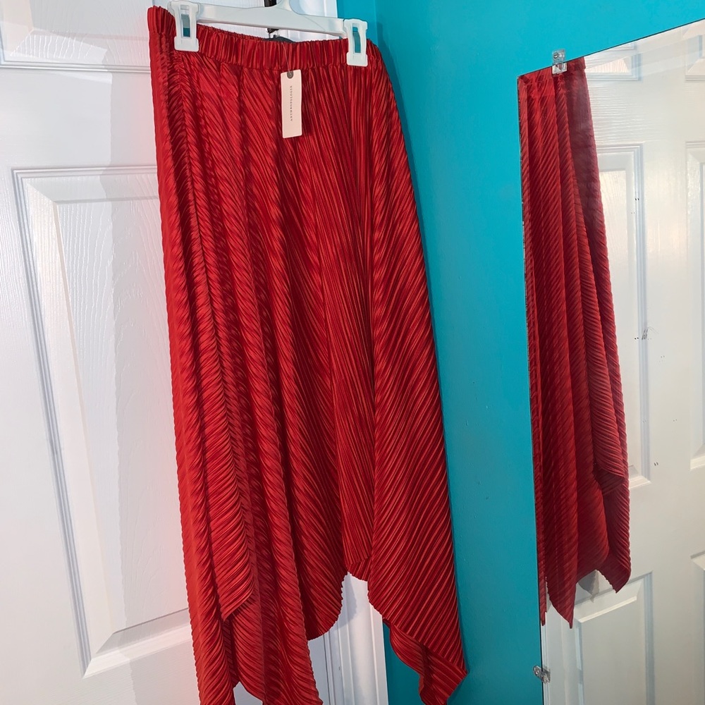 Anthropology Long Pleated Skirt. Size Small